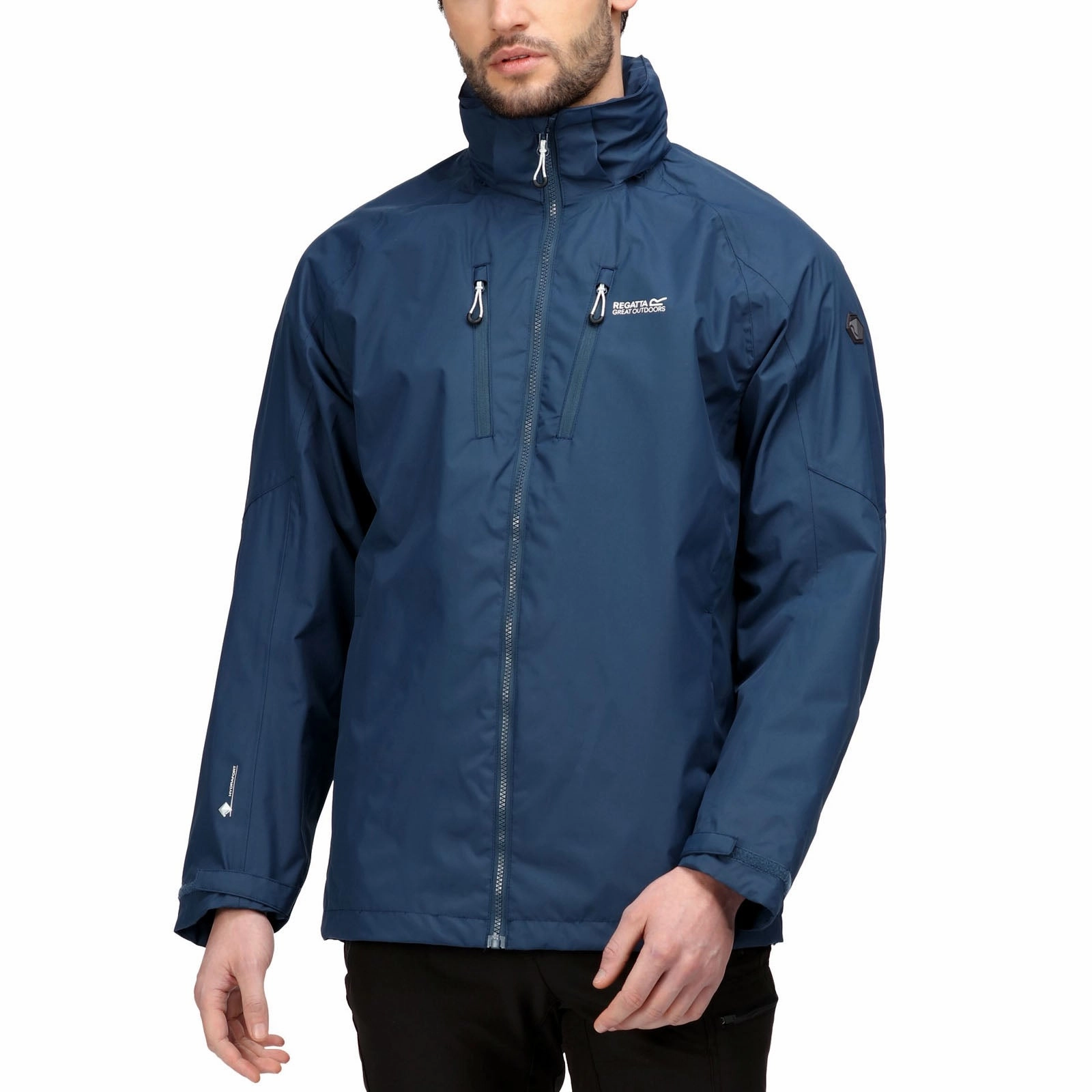 Taped Seams Full Length Zipper Closure Regatta Mens Calderdale IV Waterproof Jacket