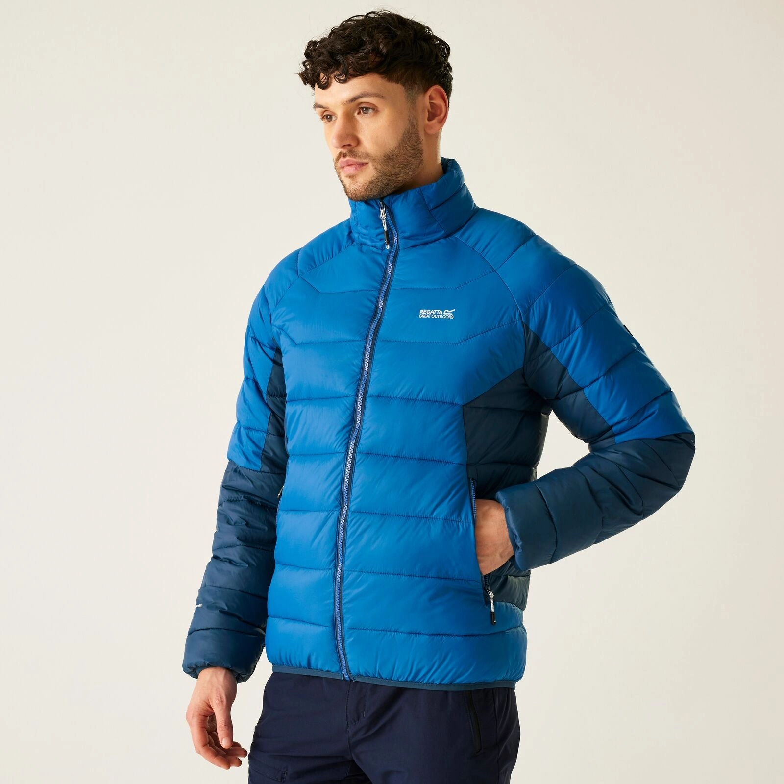 elastic waistband Reinforced Zippers Regatta Mens Dalent Lightweight Padded Jacket