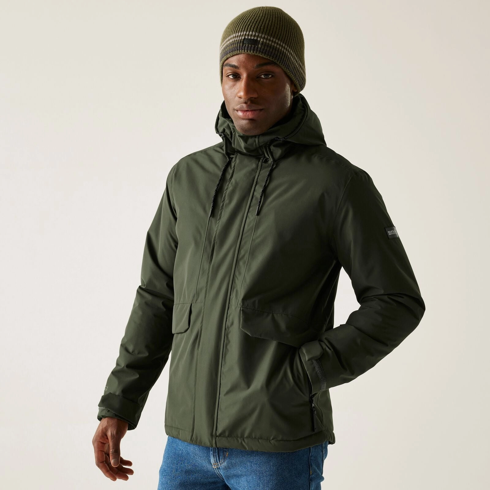 Regatta Mens Sterlings Insulated Waterproof Jacket Stretchable Cuffs Comfortable lining