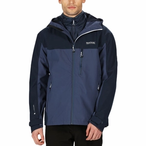 ConvertibleCollar Regatta Mens Wentwood V 3 In 1 Waterproof Jacket - Nightfall