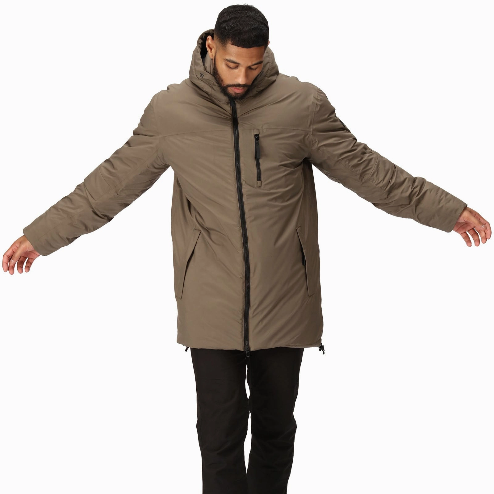 Regatta Mens Yewbank II Hooded Waterproof Park Jacket - Crocodile Minimal Daily Fit All Weather Protection