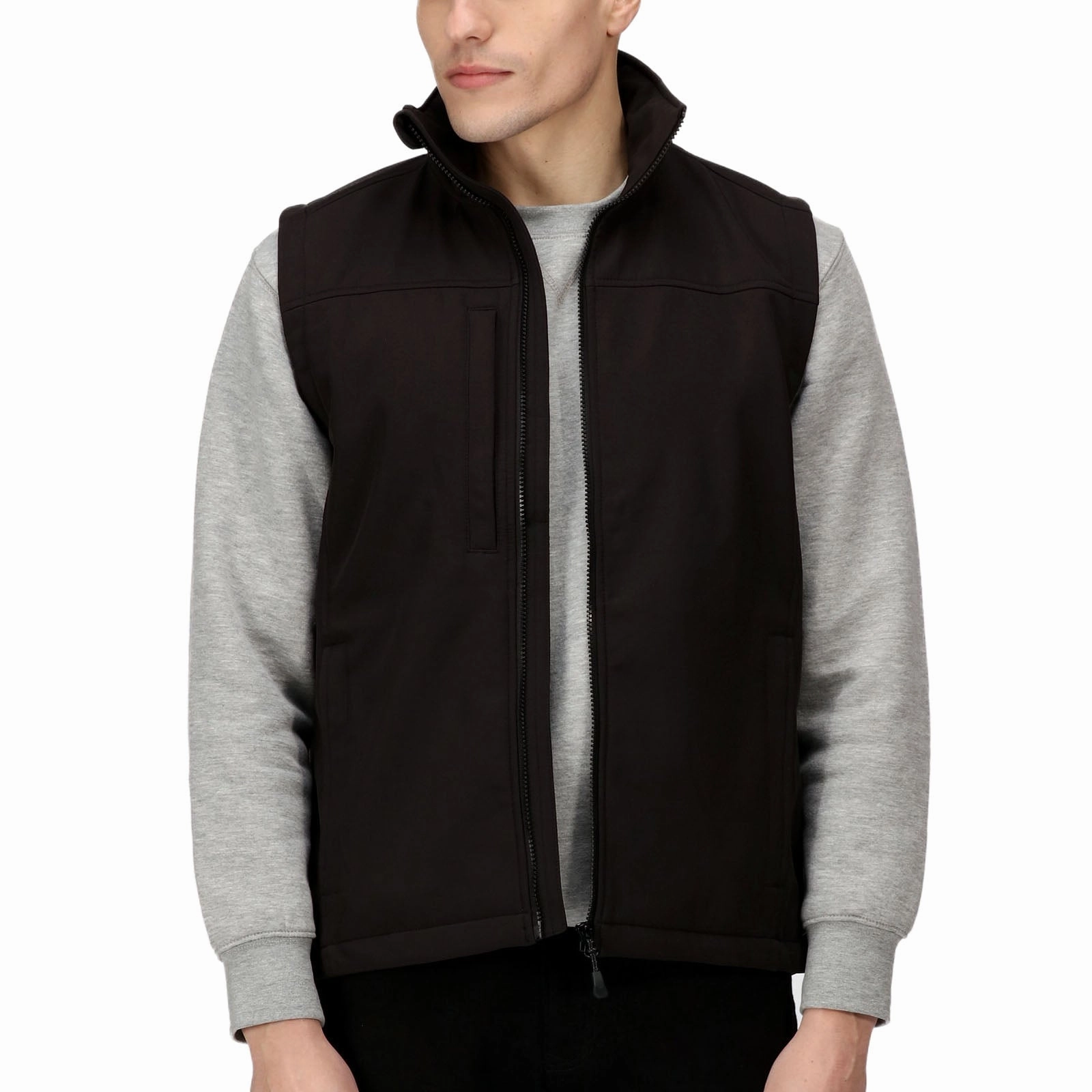 Regatta Professional Mens Flux Warm Softshell Gilet Moisture Managing Layer Classic Zip Up
