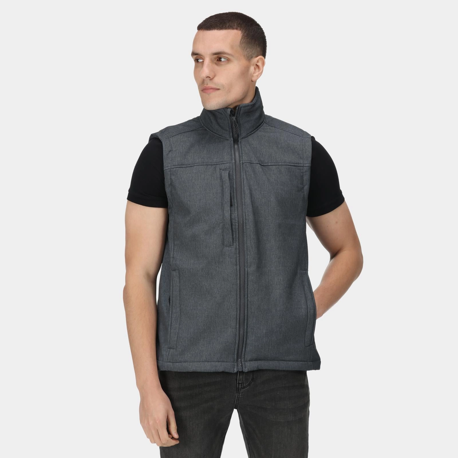 Double Buttons Regatta Professional Mens Flux Warm Softshell Gilet