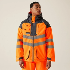 Anti Static Lining Regatta Professional Mens HI-VIS Tactical Waterproof Jacket