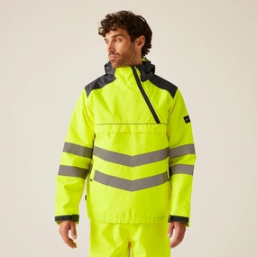 Regatta Professional Mens Hi-VIS Tactical Windbreaker Sun Protective Fabric Rubberized Trims
