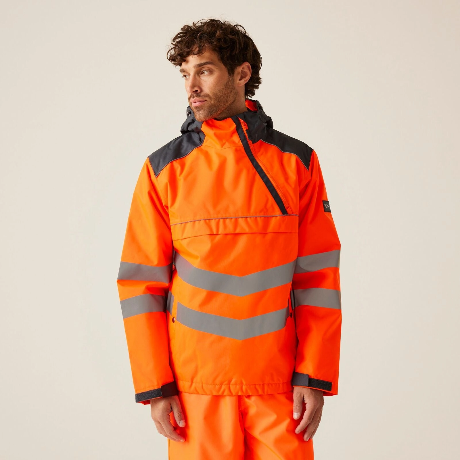 Regatta Professional Mens Hi-VIS Tactical Windbreaker MeshLinedVents WeatherproofZipper