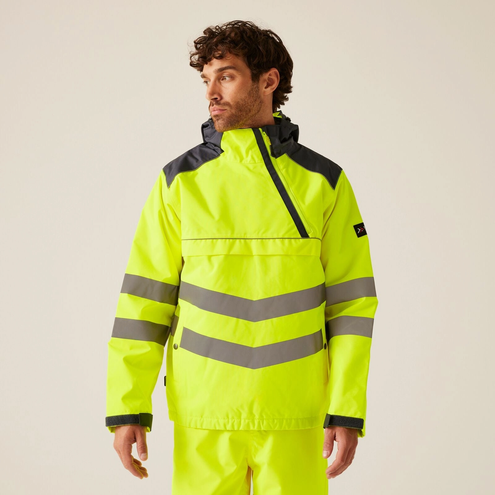 Regatta Professional Mens Hi-VIS Tactical Windbreaker Sun Protective Fabric Rubberized Trims