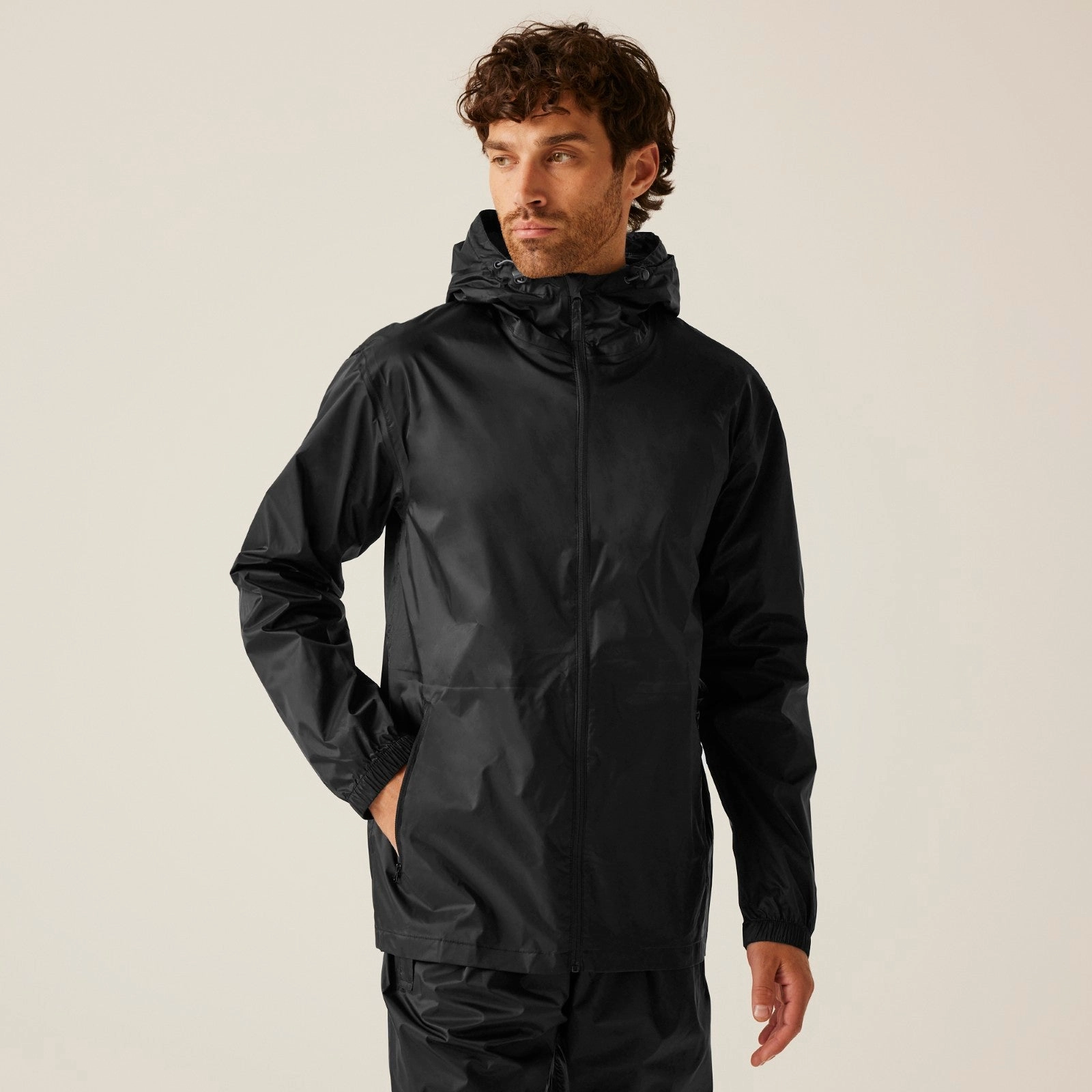 Regatta Professional Mens Pro Pack Away Waterproof Jacket Ergonomic Mobility Cut AbrasionResistantSurface