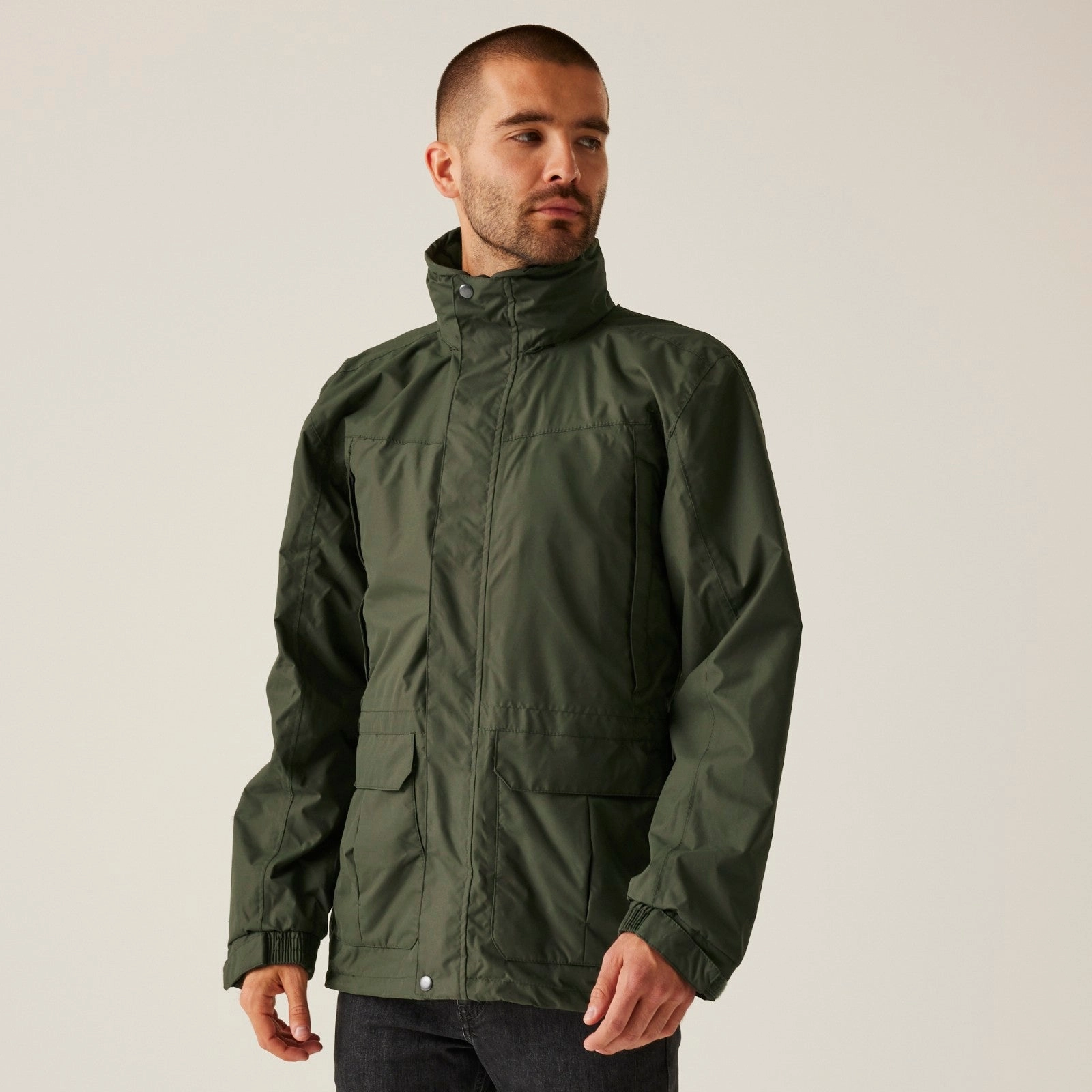 Regatta Professional Mens Vertex III Microfiber Waterproof Jacket Noise Reducing Fabric Aramid Fiber Reinforcement