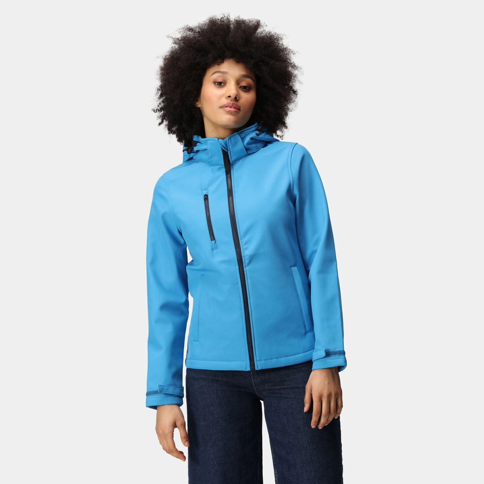 Regatta Professional Womens Venturer Printable Softshell Jacket Flexible Shoulder Gussets Shock Absorbent Padding