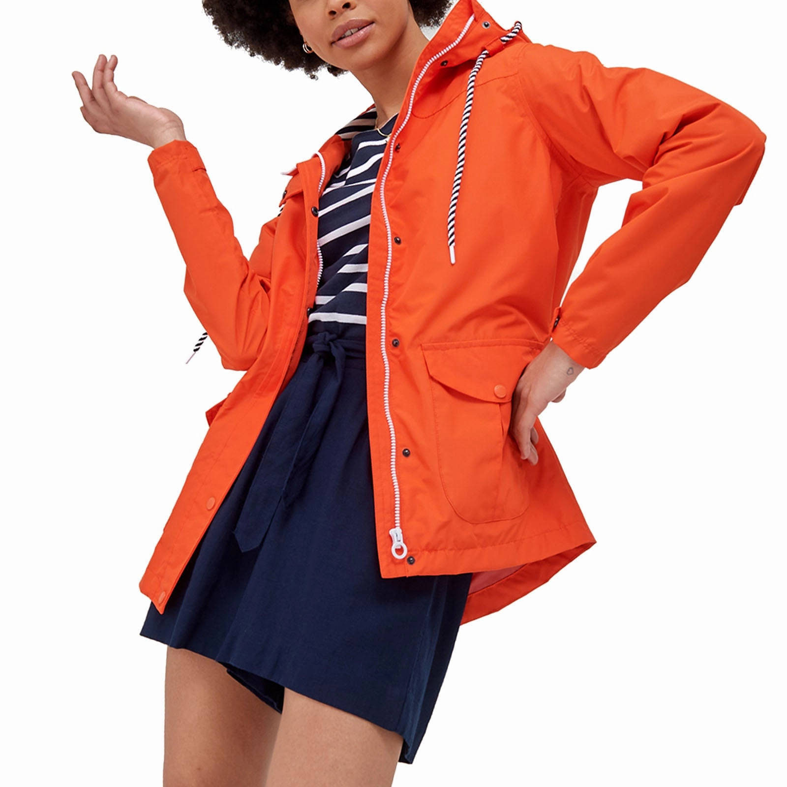 Regatta Womens Bayarma Hooded Waterproof Jacket Silicone Grip Trim