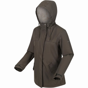 Multi Layer Option Regatta Womens Bria Fur Lined Waterproof Jacket