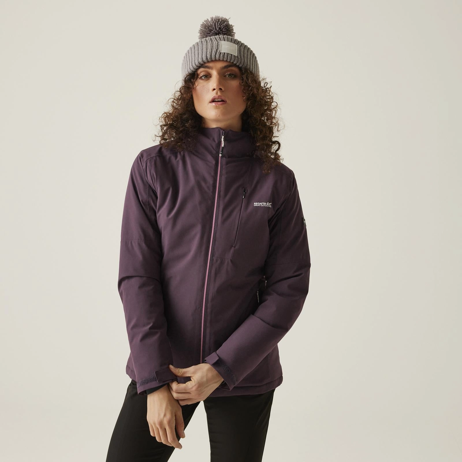Regatta Womens Highton Stretch IV Waterproof Padded Jacket Low Profile Collar Design