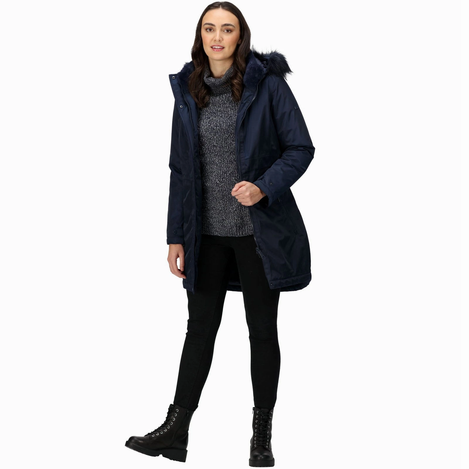Regatta Womens Lyanna Waterproof Parka Jacket Sleek Outer Temperature Regulating Lining