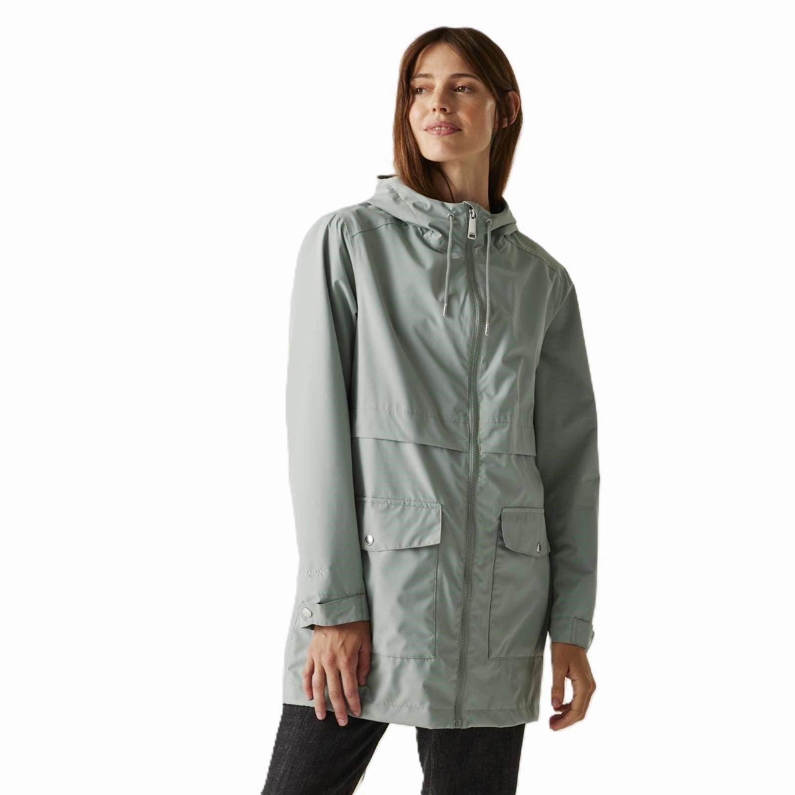 Regatta Womens Navaeh Waterproof Jacket Non Restrictive Movement Cut Quick Release Fasteners