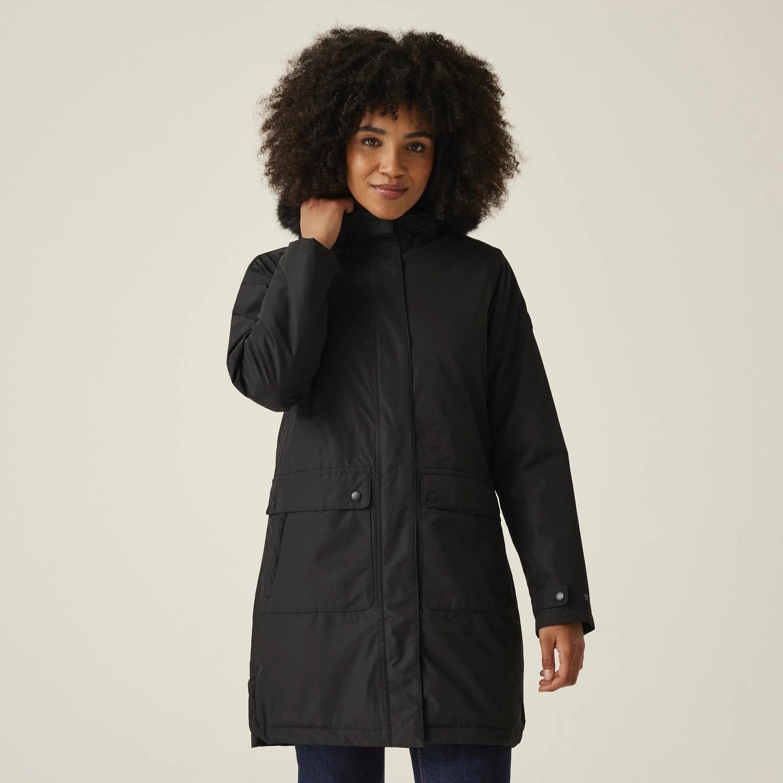 Ultra Lightweight Design Regatta Womens Sabinka II Fur Trim Hood Waterproof Parka Jacket