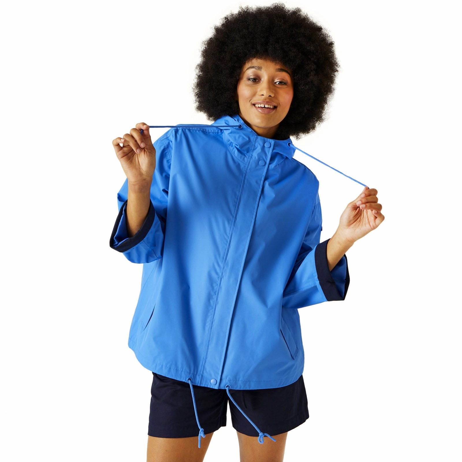 Green Material Regatta Womens Sarika Giovanna Fletcher Hooded Waterproof Jacket