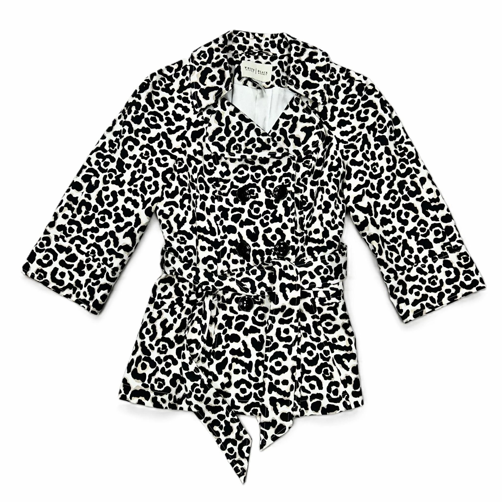 Bonded seams Coat Parka By White House Black Market In Leopard Print, Size: Xs