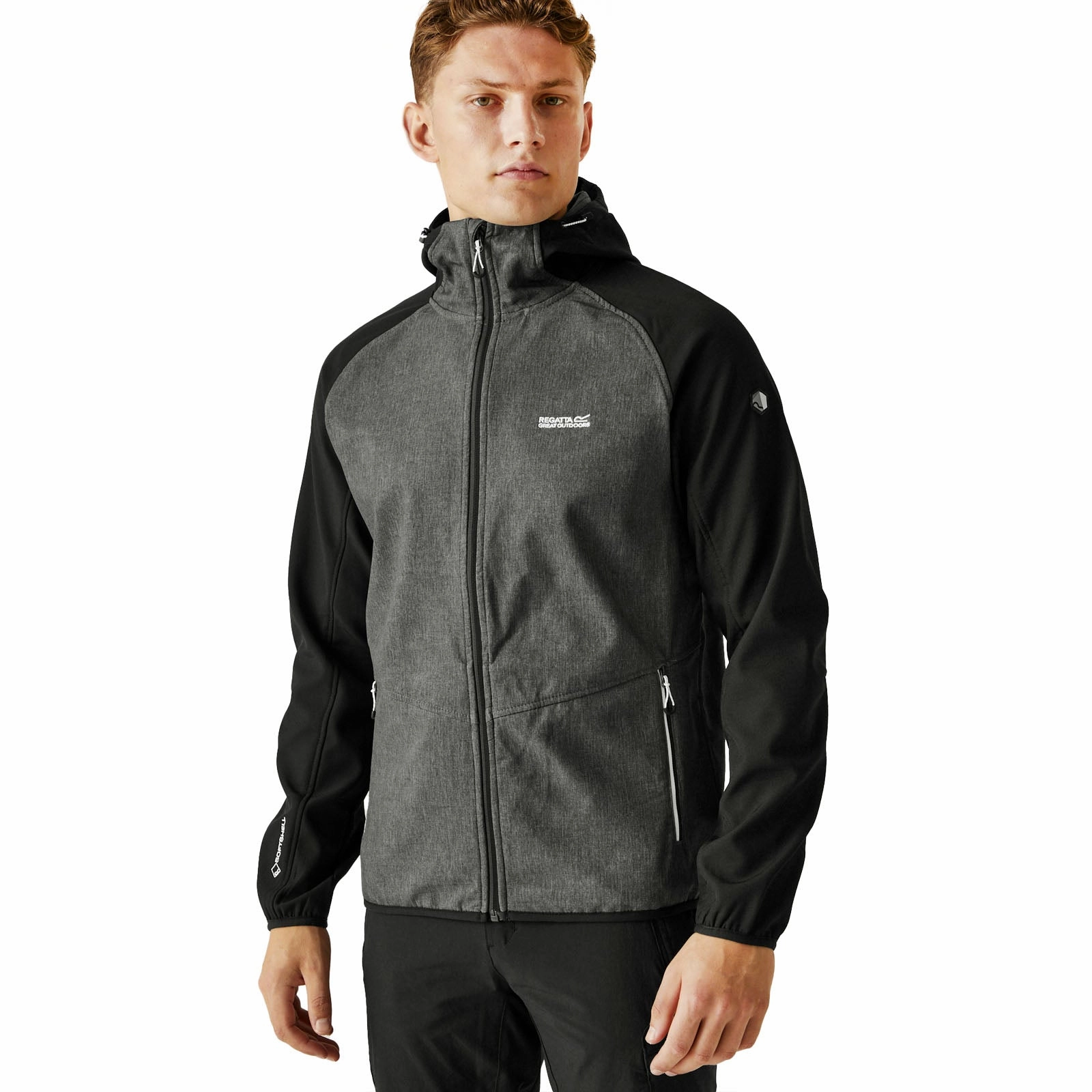 Microfiber texture Light Reflective Logos Regatta Mens Arec III Softshell Walking Jacket