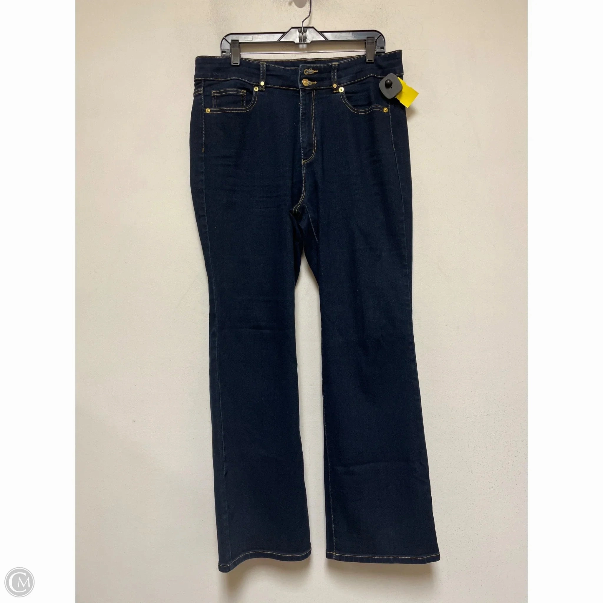 Comfy Option Jeans Designer By Michael Kors In Blue Denim, Size: 14