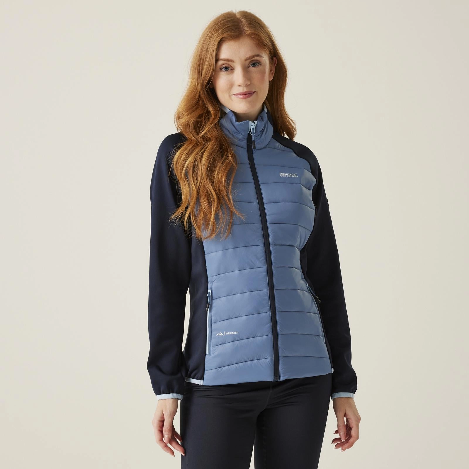 Regatta Womens Clumber V Hybrid Jacket Mild Weather Layer Weatherproof Zipper