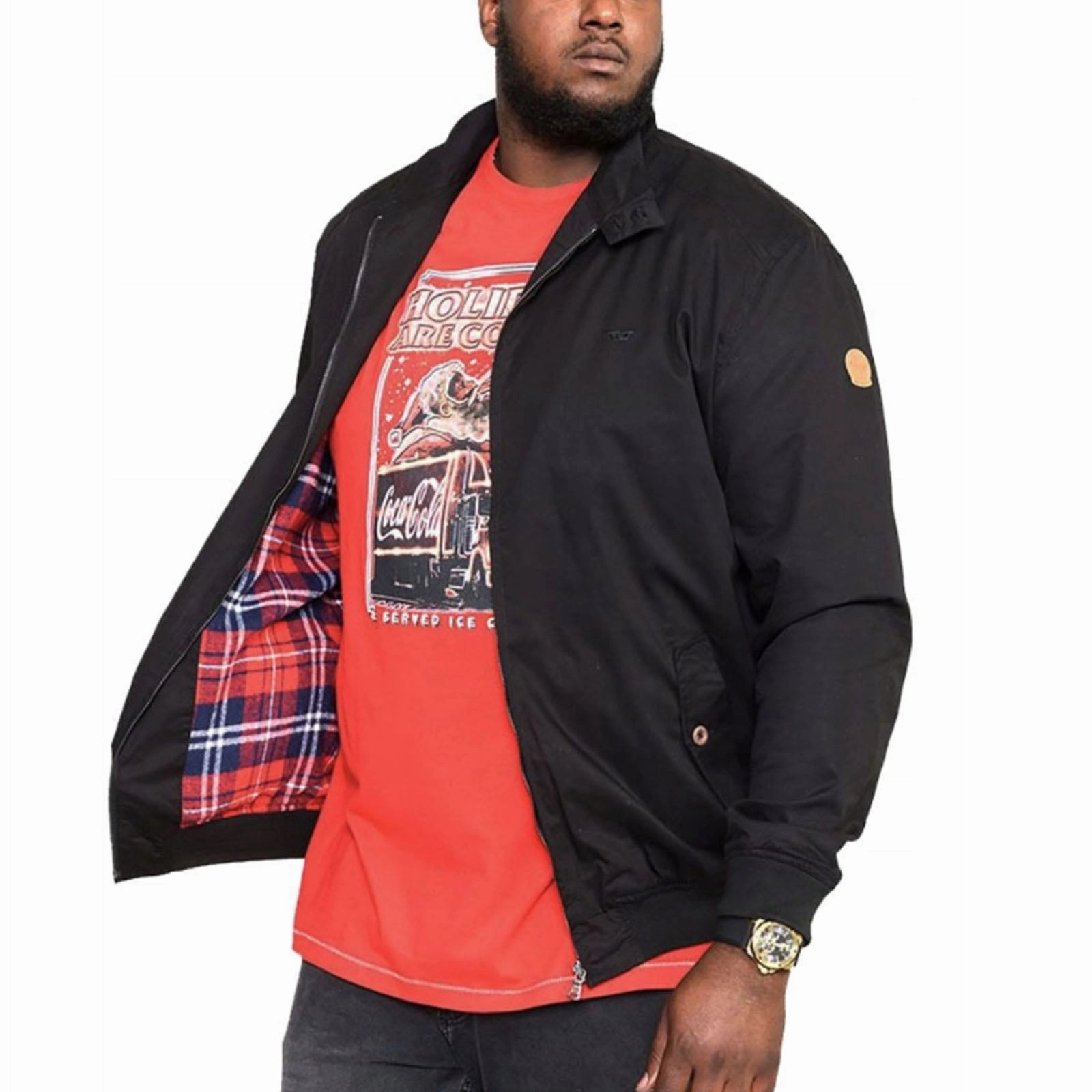 NonChafing Seam Placement D555 Mens Windsor Big & Tall Cotton Harrington Jacket