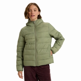 Abrasion resistant Full Zip Closure Roxy Womens Wind Bliss Hooded Packable Padded Jacket