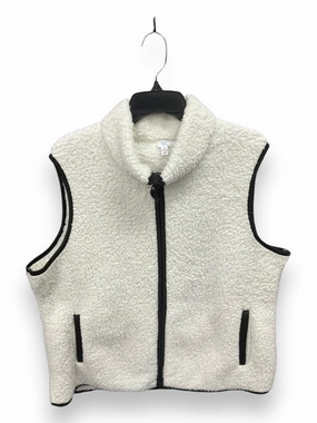 Vest Faux Fur & Sherpa By Time And Tru In White, Size: 1x Eco Conscious Dye Process