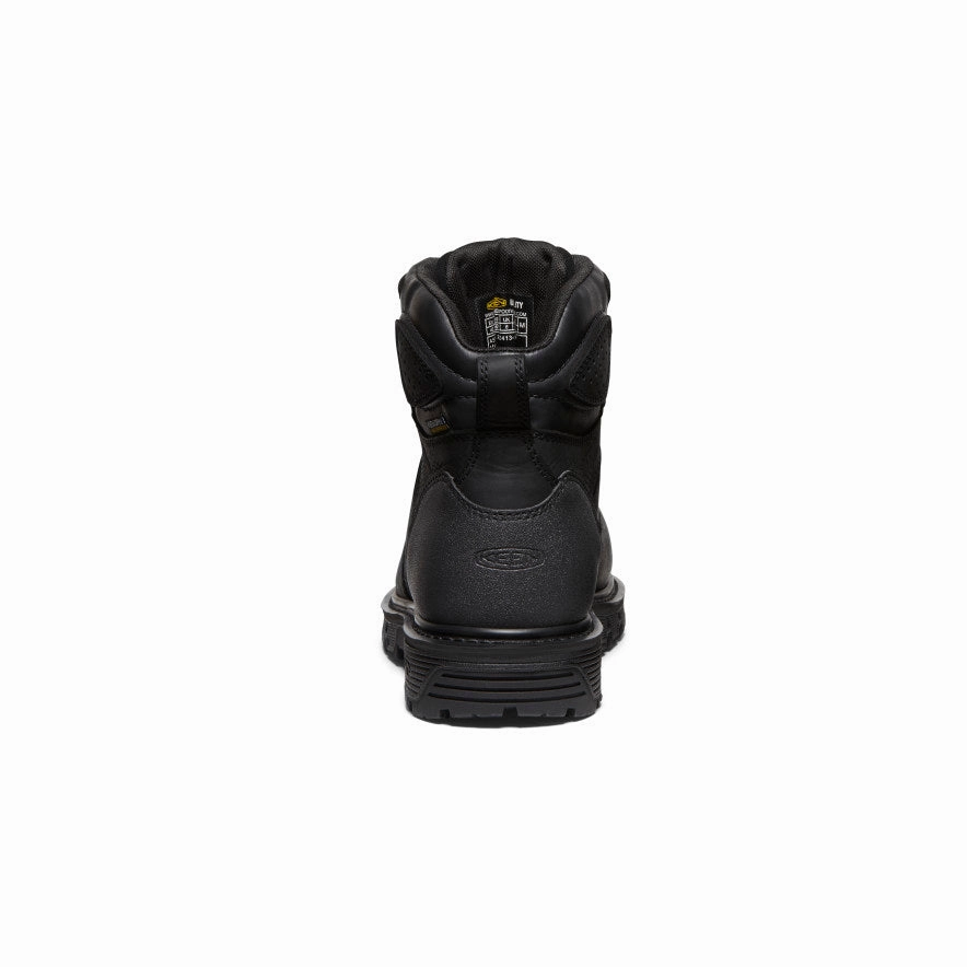 Mid Cut Effortless Look Men's Camden 6" Waterproof Boot (Carbon Toe)  |  Black/Black