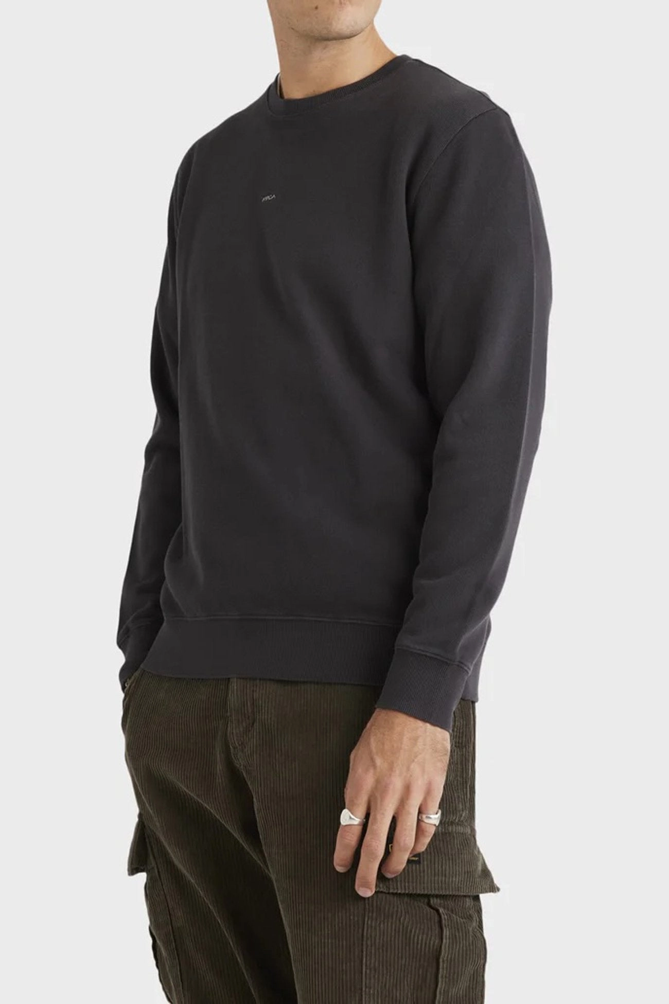 RVCA Smalls Crew Washed Black Active Urban Layer