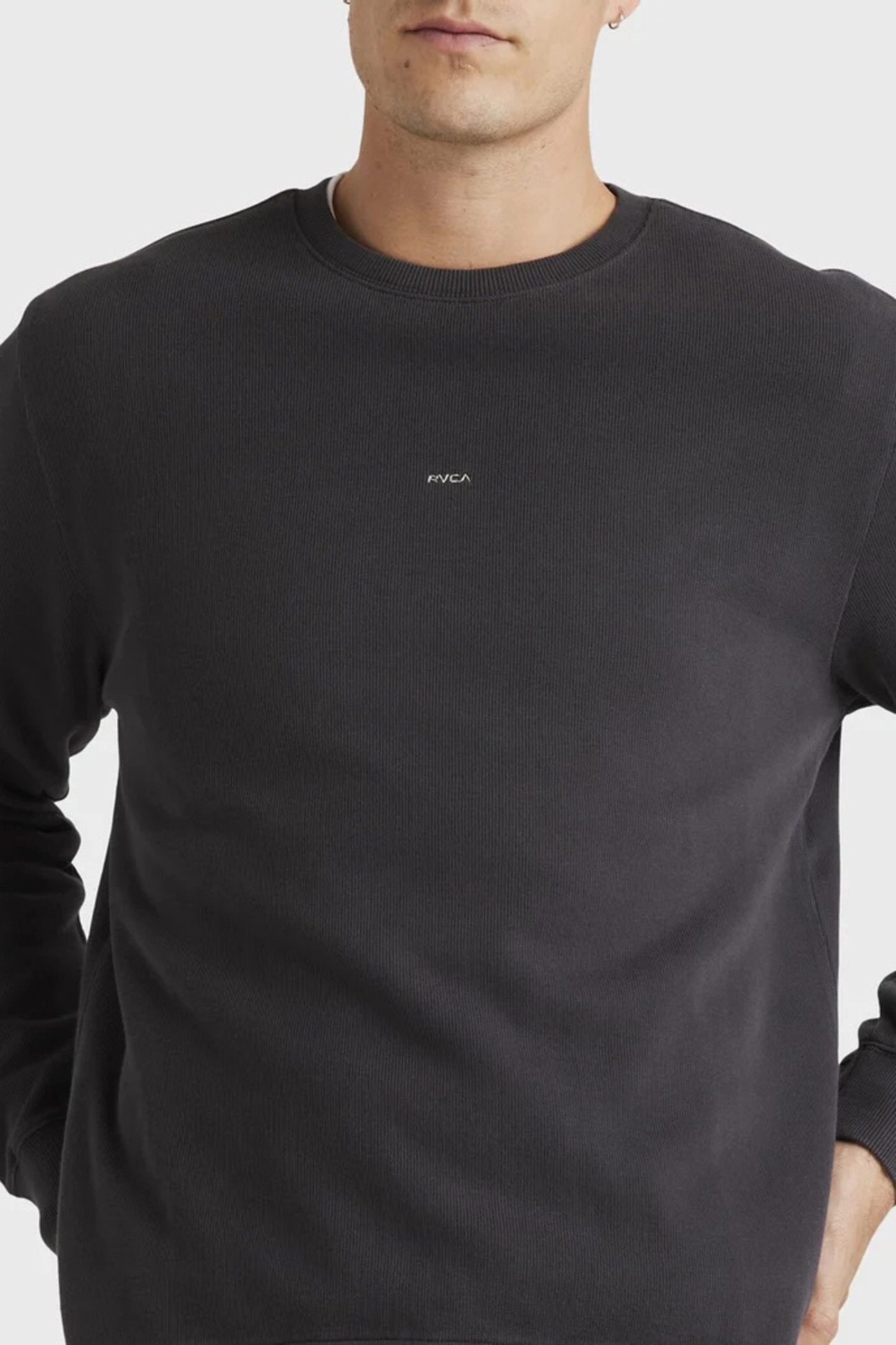 RVCA Smalls Crew Washed Black Ripstop Fabric Technology