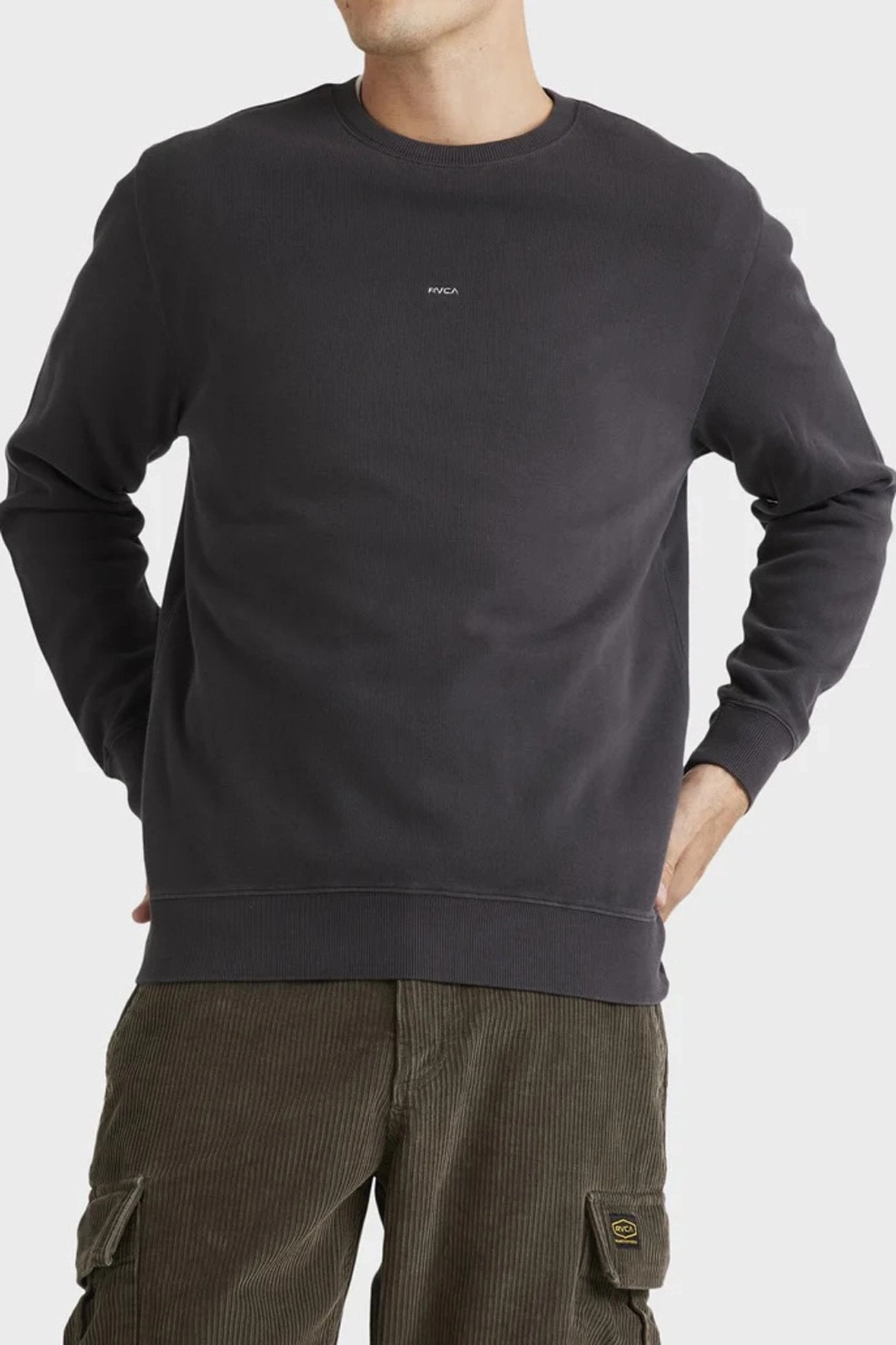 Adjustable Hood Neutral Fit Design RVCA Smalls Crew Washed Black