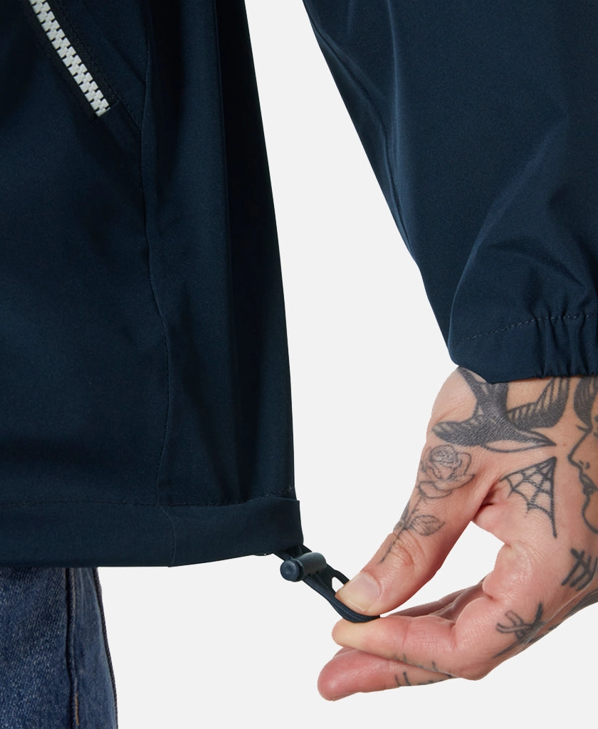 SANDOY RAIN JACKET, Navy Cold Outfit Noise Reduciting Fabric