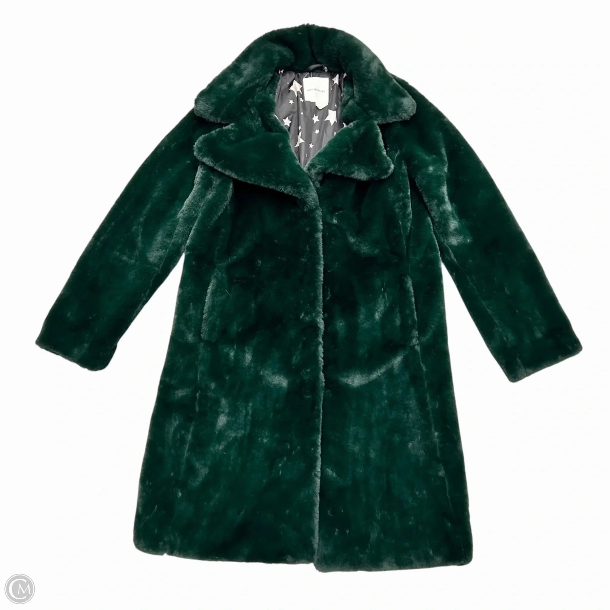 Soft Fleece Coat Faux Fur & Sherpa By Avec Les Filles In Green, Size: Xs