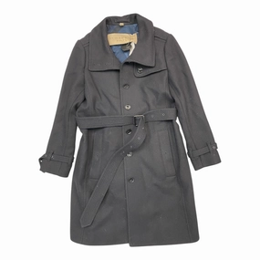 Coat Luxury Designer By Burberry In Navy, Size: 12 Noise Free Zippers