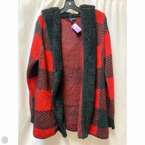 Elasticized Edging Coat Wool By Adrienne Vittadini In Red, Size: M