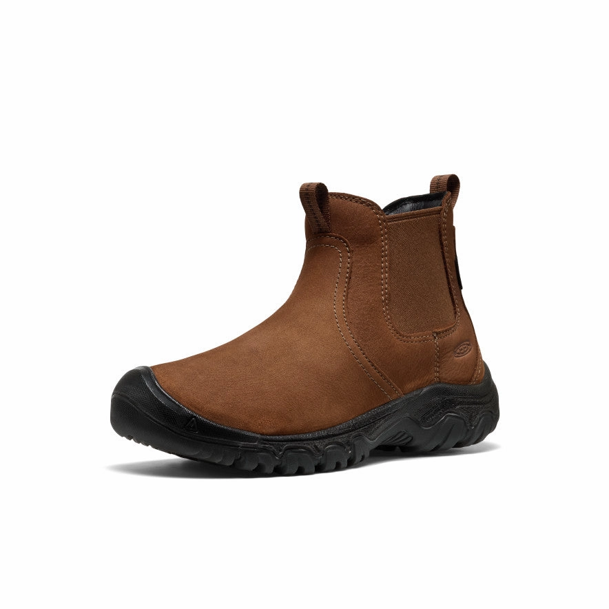 Women's Greta II Waterproof Chelsea  |  Bison/Black Premium Leather Crisp Look