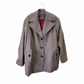 Flexible Insulation Double Breasted COAT WOOL by CALVIN KLEIN In BROWN, Size: 2X