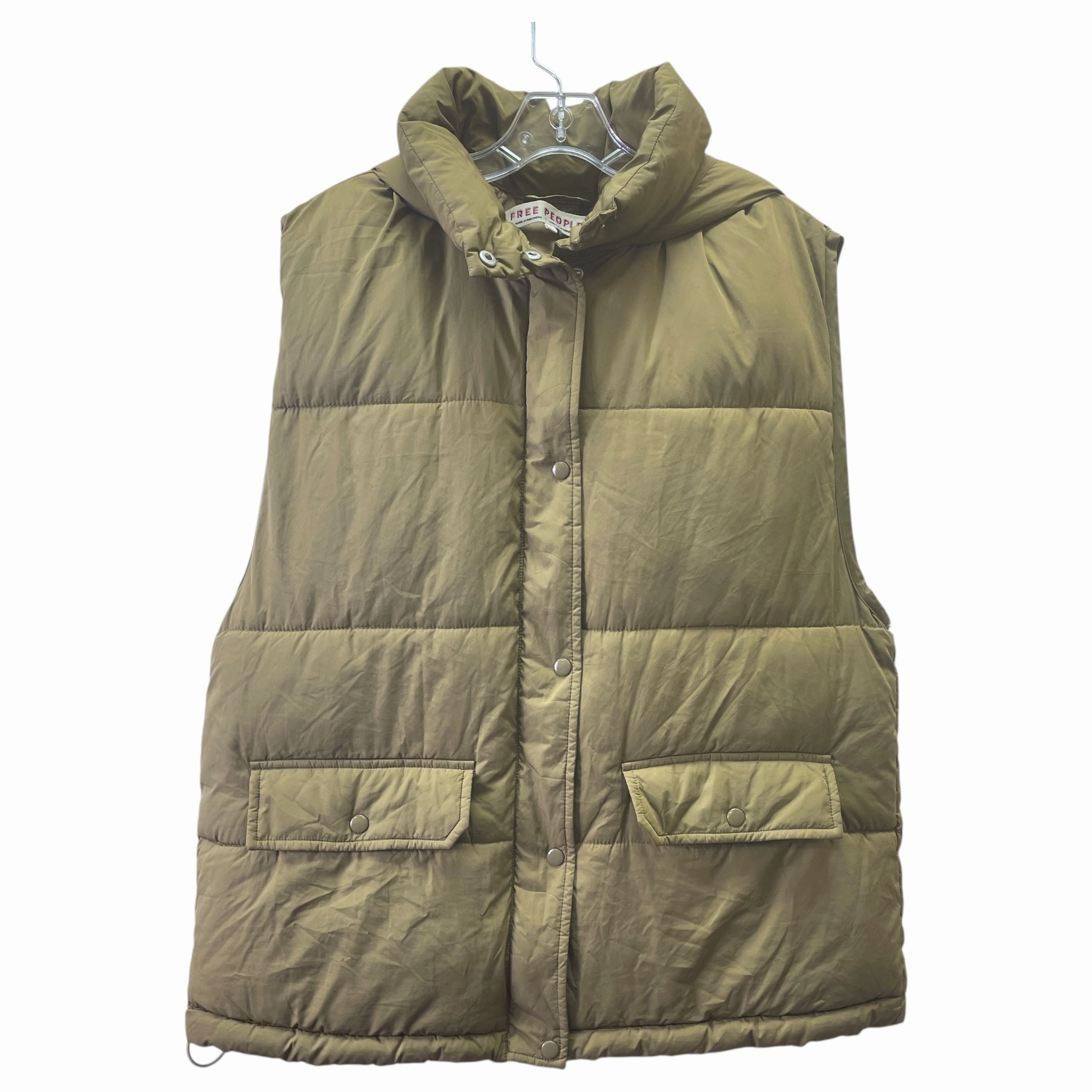 Durable Color Retention COAT PUFFER & QUILTED by FREE PEOPLE In BEIGE, Size: M