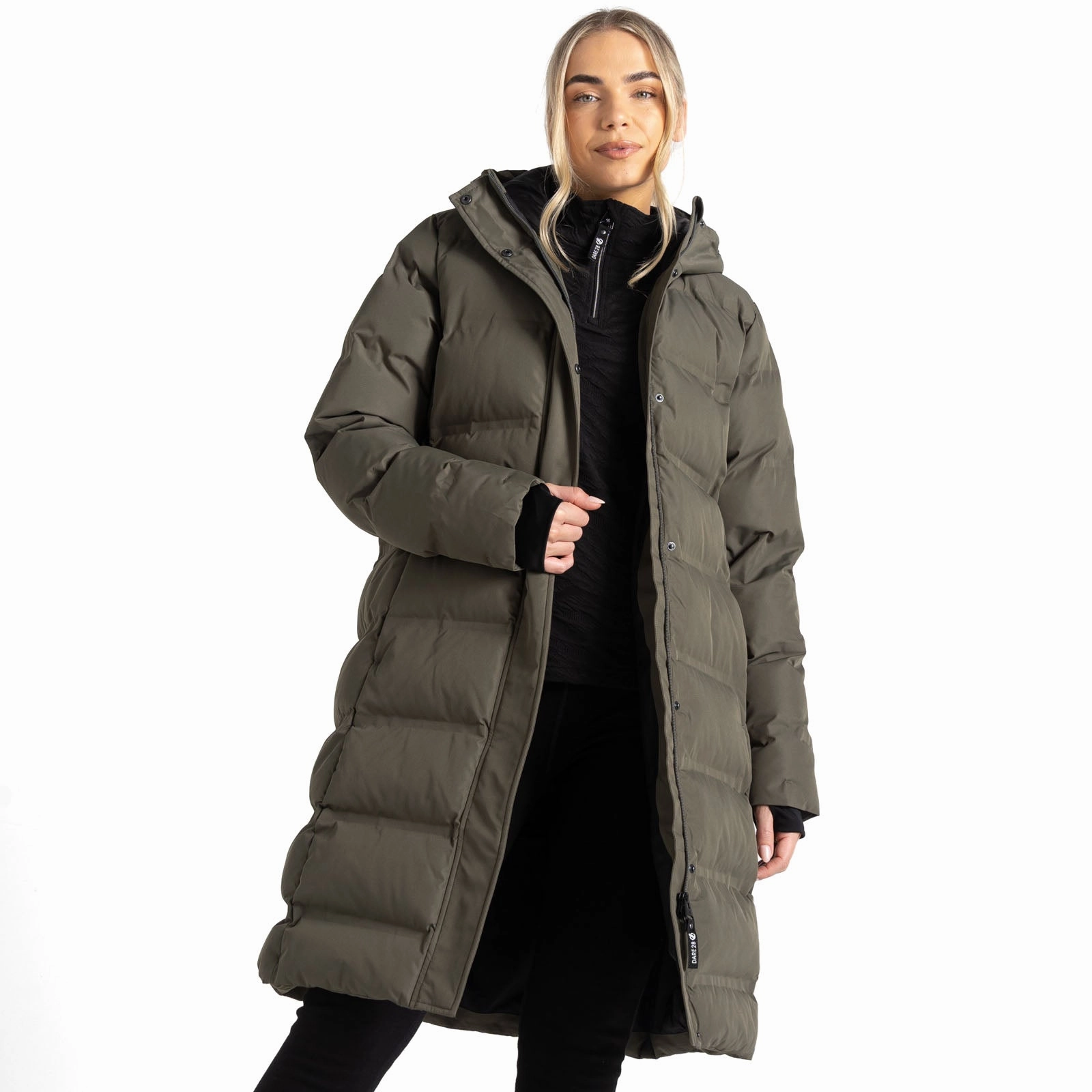 Dare 2b Womens Wander Waterproof Longline Padded Jacket Hooded styles Aramid Fiber Reinforcement
