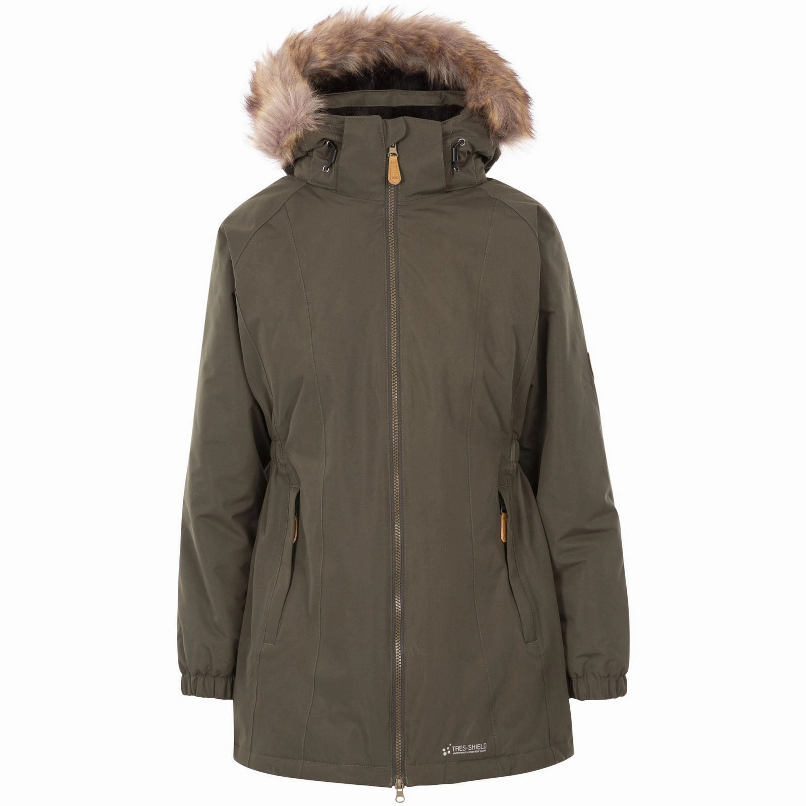 Trespass Womens Celebrity Fleece Lined Parka Jacket Layered Protection