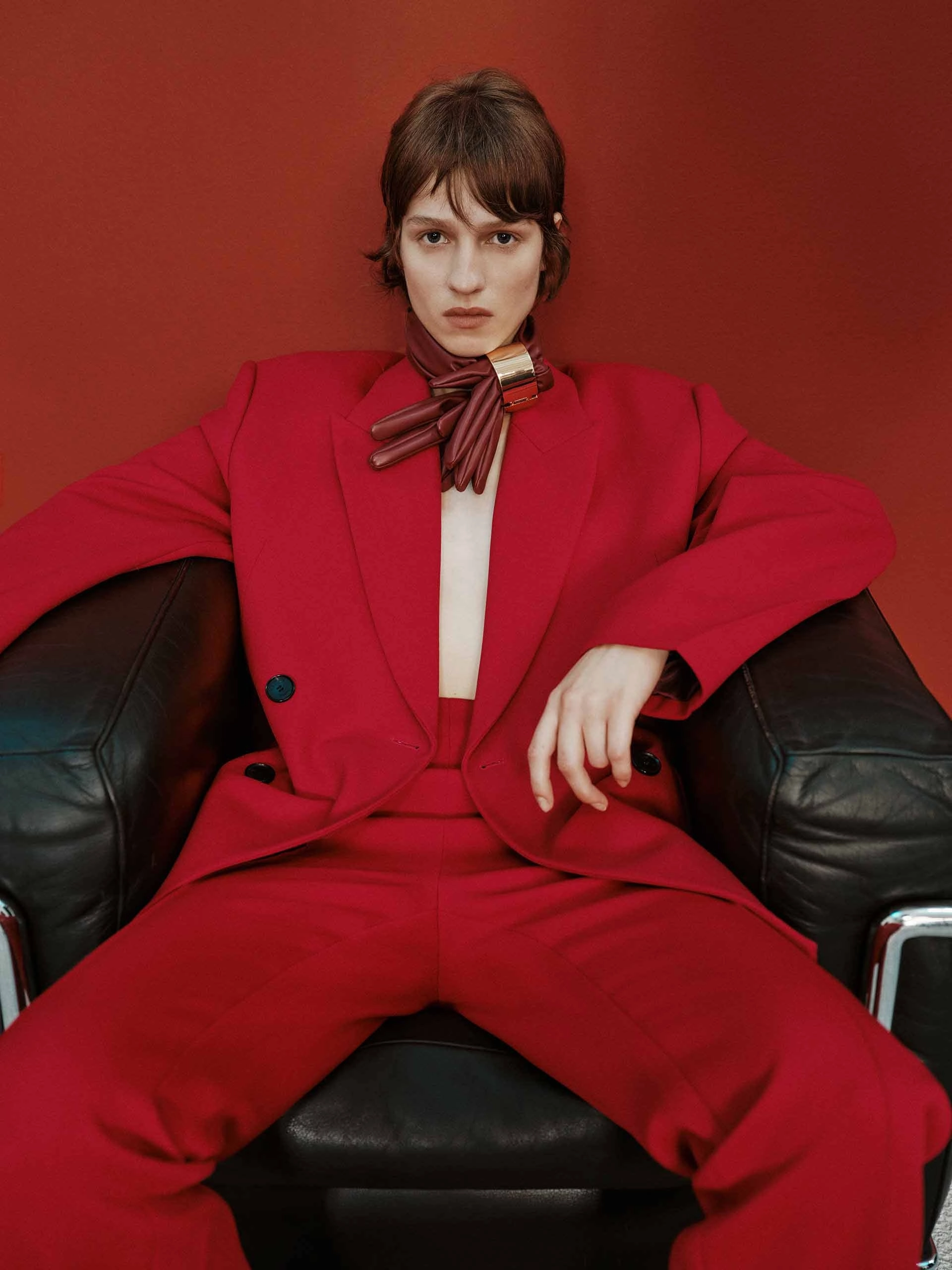 Ventilated Panels Structured Wool Blazer