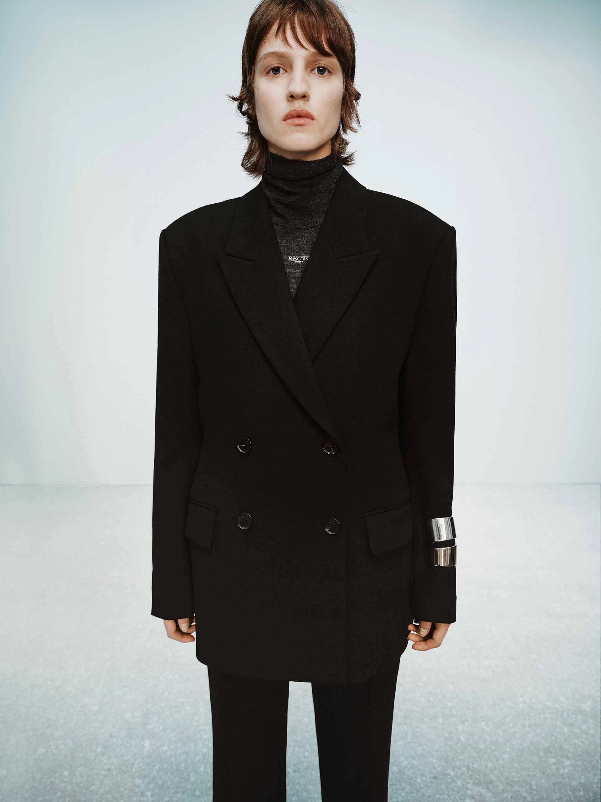 Down Filled Structured Wool Blazer