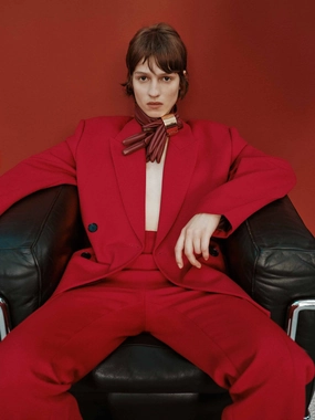Ventilated Panels Structured Wool Blazer