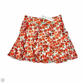 Skirt Designer By Alice   Olivia In Blue & Red, Size: 0 Erasable Crease Mix Texture