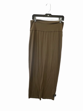 High Shine Skirt Designer By Eileen Fisher In Taupe, Size: S