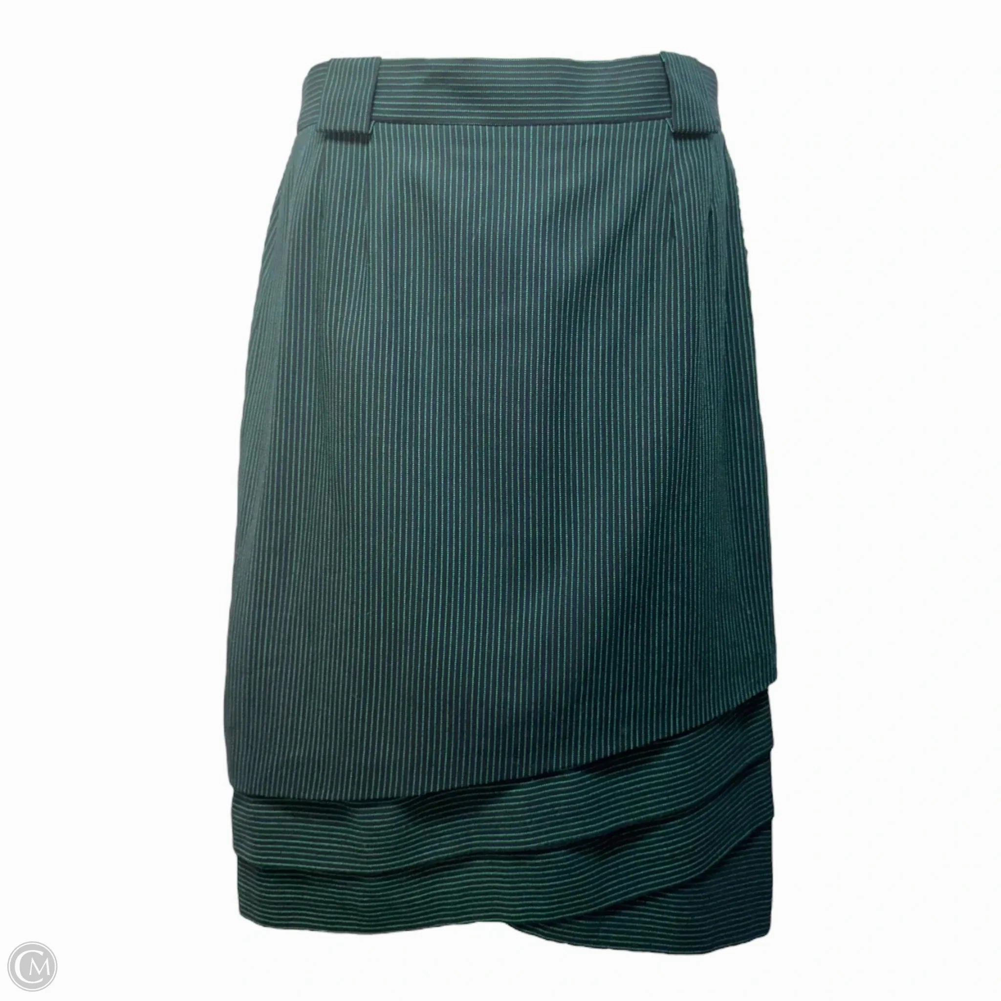 Skirt Designer By Escada In Striped Pattern, Size: L Foldable Packability Airy Look