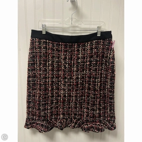 Versatile Outfit Elegant Feel Skirt Designer By Karl Lagerfeld In Black & Pink, Size: L