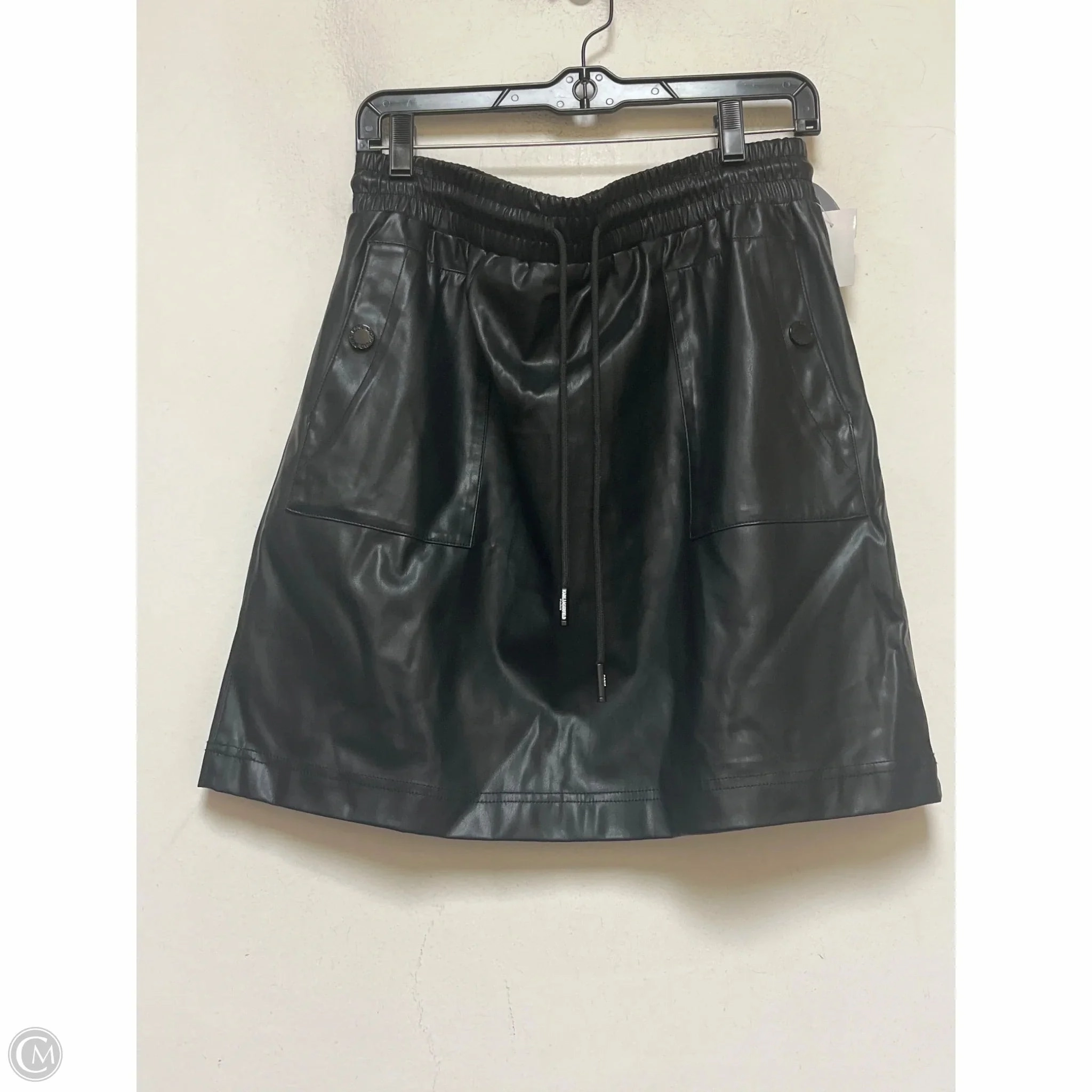 Skirt Designer By Karl Lagerfeld In Black, Size: M Style Moment High Street Fashion