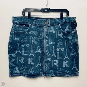 Skirt Designer By Karl Lagerfeld In Blue, Size: 16 Street Edge